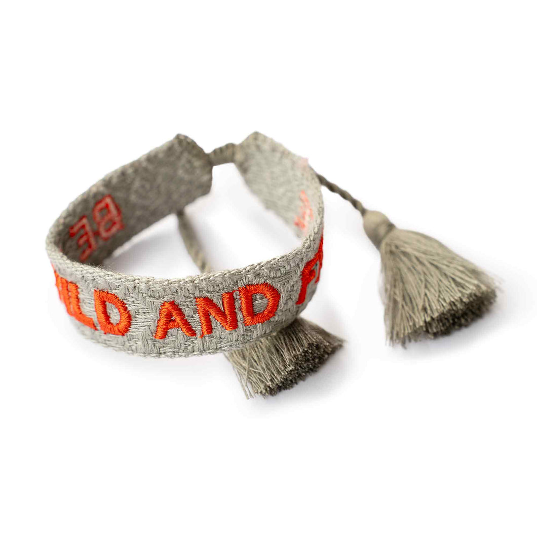 Statementarmband aus Baumwolle (BE WILD AND FREE)