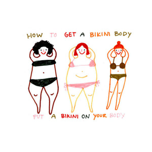 Postkarte "bikini body"