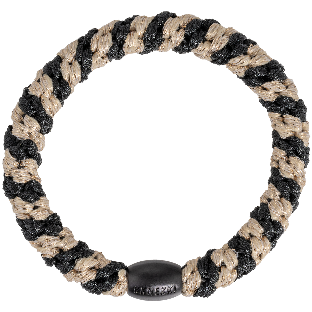 KKNEKKI (Haar)Band (BLACK-BEIGE GLITTER STRIPE)