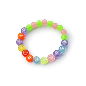 SOS-Kinderarmband "kira" LEUCHTET IM DUNKELN (10 Perlenfarben + zur Auswahl)